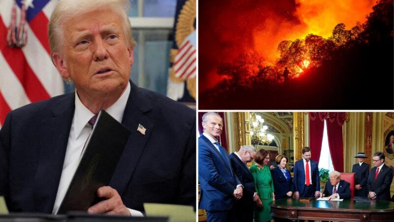 Trump brings wildfire relief into talks on border, energy and tax bill