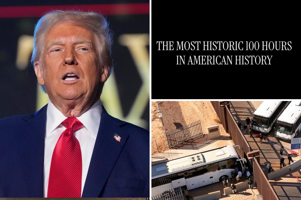 Trump highlights ‘most historic’ 100 hours in office in new video