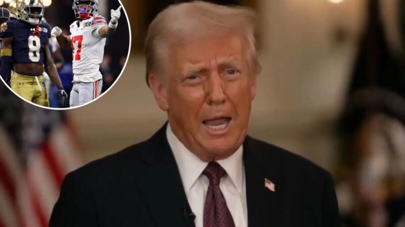 Trump makes statement during CFP championship halftime segment on ESPN: ‘Historic and exciting day’