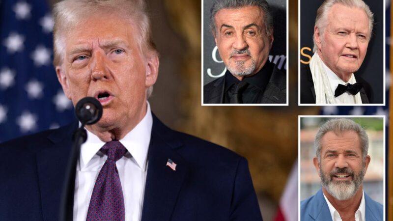 Trump names Sylvester Stallone, Mel Gibson and Jon Voight as ambassadors to ‘troubled’ Hollywood