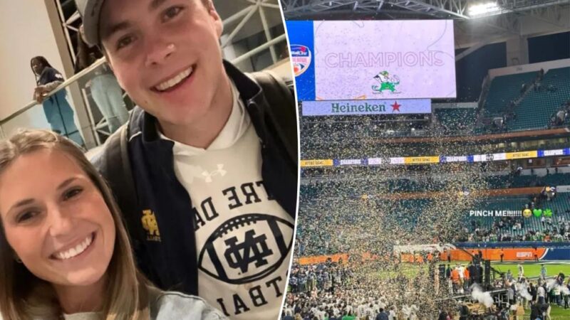 Why Riley Leonard was desperate to find girlfriend after Notre Dame’s Orange Bowl win