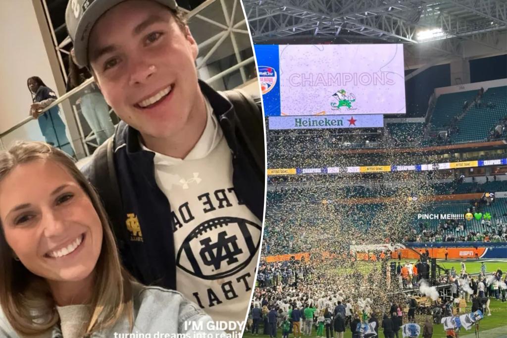 Why Riley Leonard was desperate to find girlfriend after Notre Dame’s Orange Bowl win