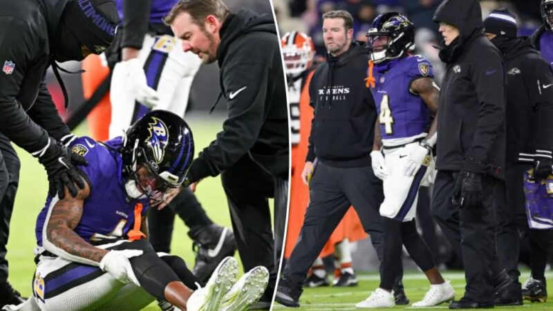 Zay Flowers exits early with knee injury in Ravens worry before playoffs