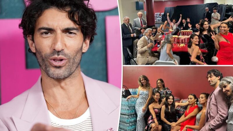 Justin Baldoni shares photos of family ‘being held’ in basement at ‘It Ends With Us’ premiere