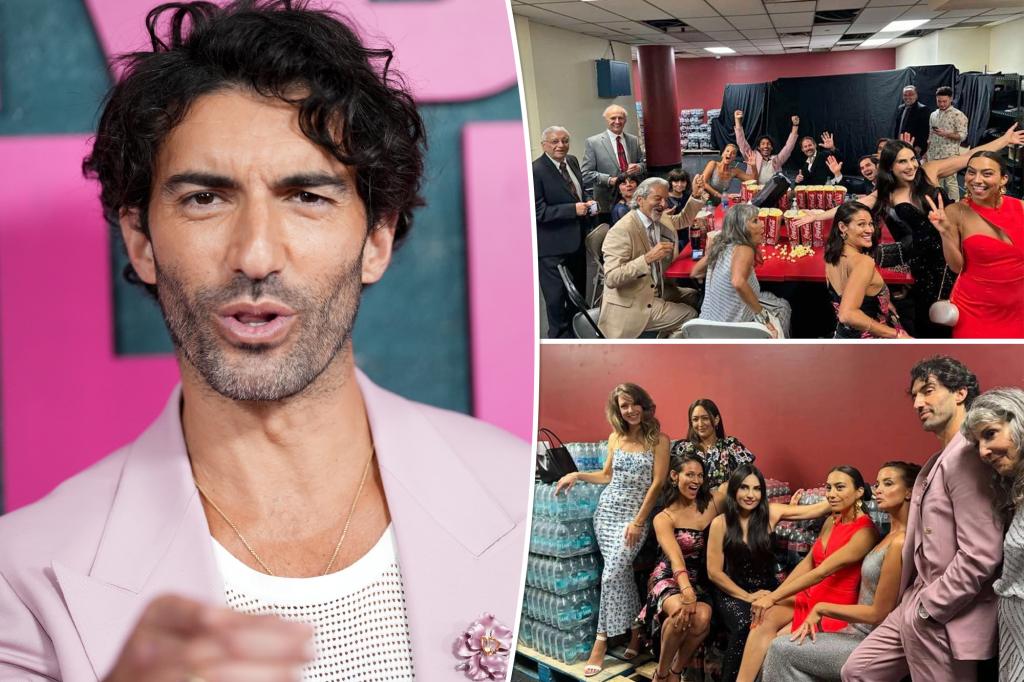 Justin Baldoni shares photos of family ‘being held’ in basement at ‘It Ends With Us’ premiere