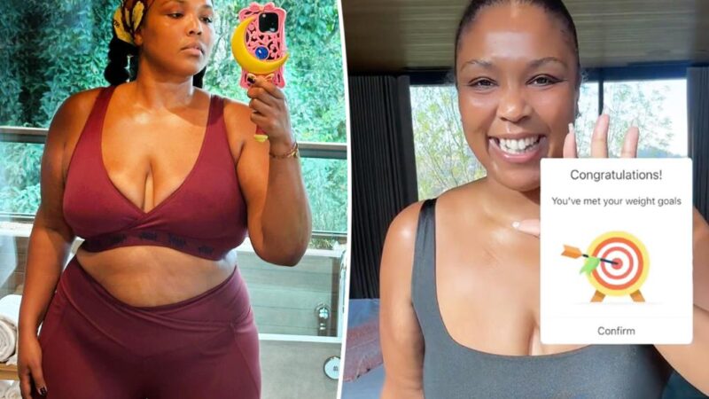 Lizzo shows off slimmed-down body after reaching weight loss goal