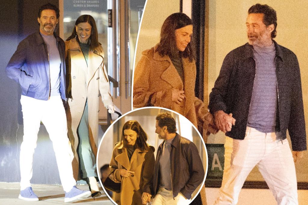 Hugh Jackman, Sutton Foster hold hands on date night as they go public with romance: photos