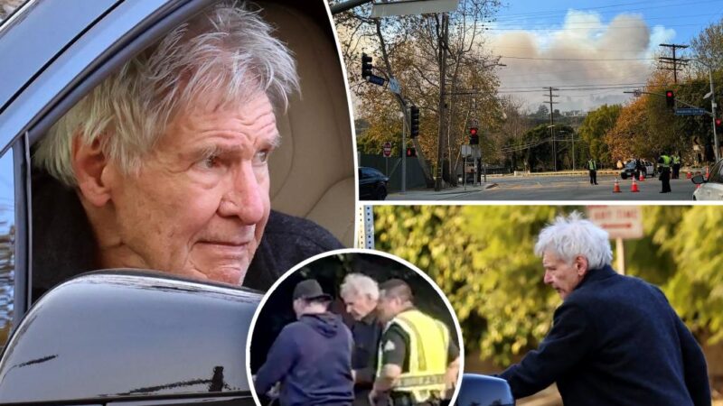 Harrison Ford talks to cops while trying to reach home as Palisades Fire rages