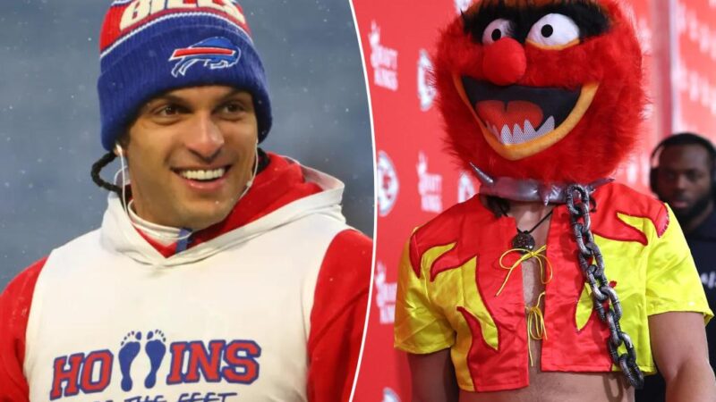 Bills’ Mack Hollins arrives at AFC Championship as Muppets Animal