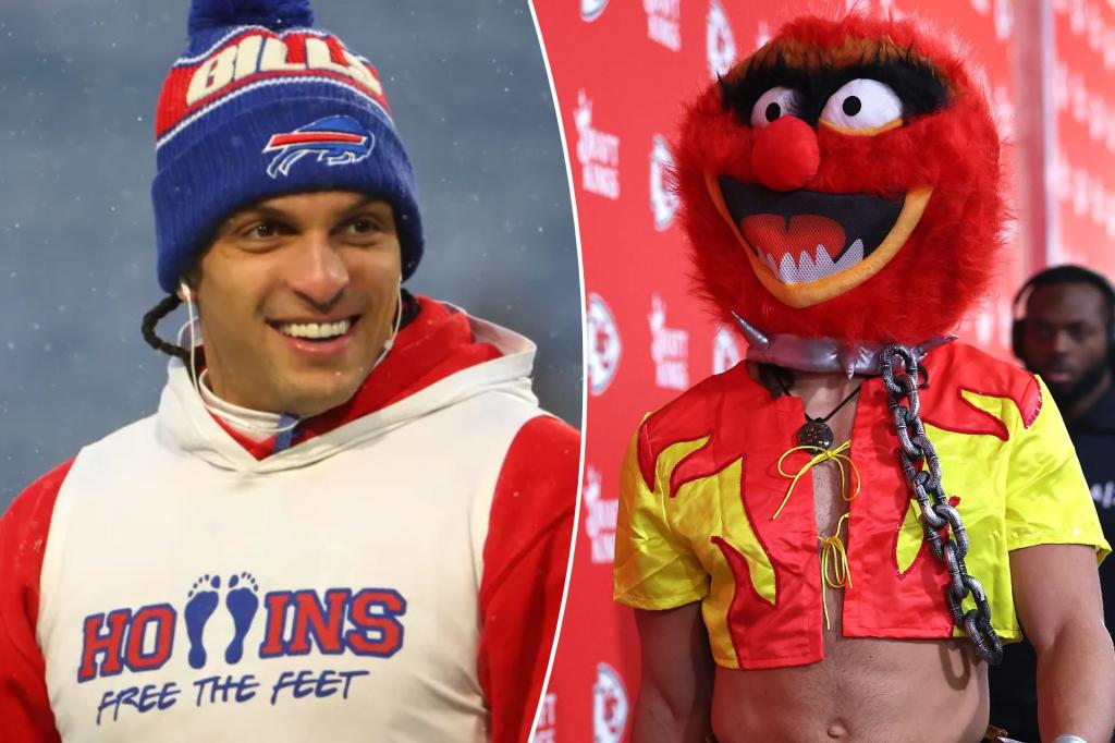 Bills’ Mack Hollins arrives at AFC Championship as Muppets Animal