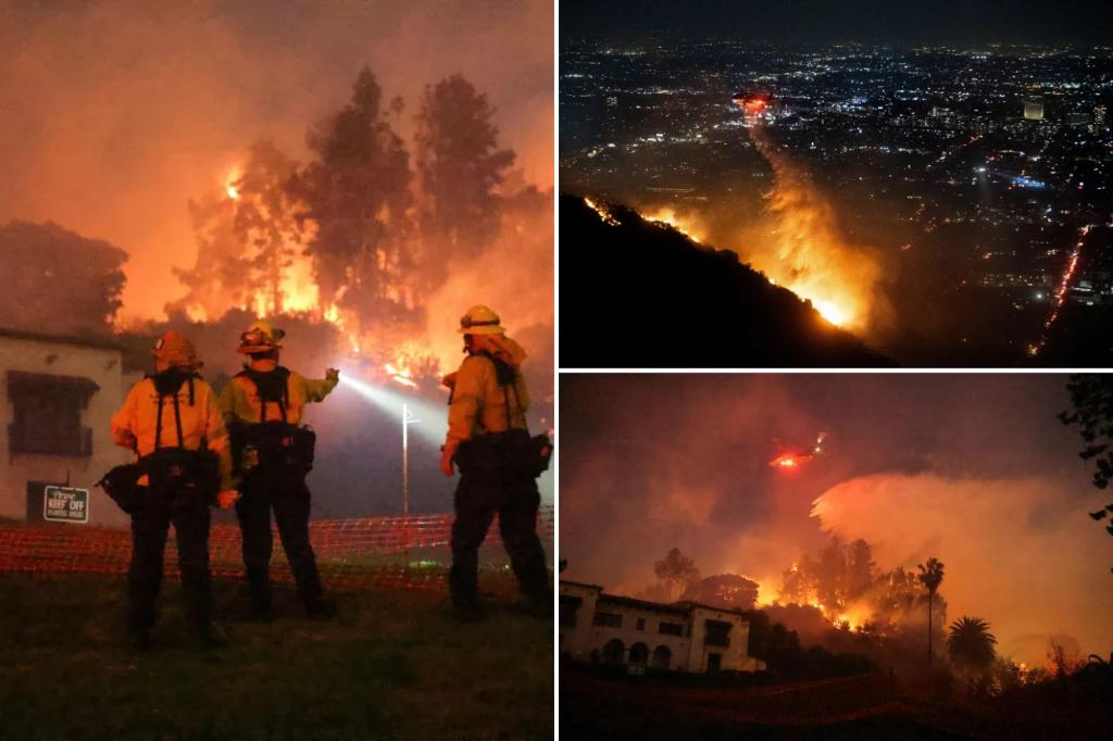 Hollywood Hills faces mandatory evacuations as Sunset Fire breaks out in famed LA neighborhood