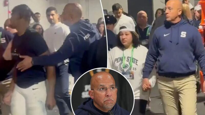 James Franklin has emotional moment with his daughter after Notre Dame loss