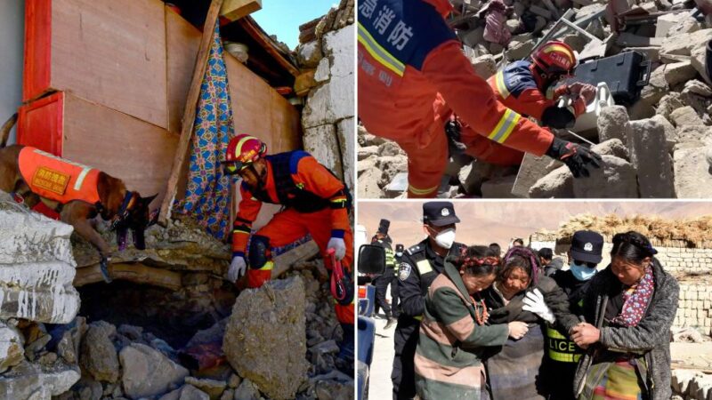 Rescuers search for survivors in Tibet earthquake as temps fall below zero