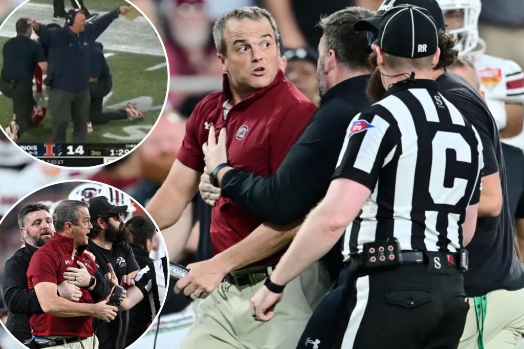 South Carolina’s Shane Beamer goes berserk on Illinois’ coach for taunting him