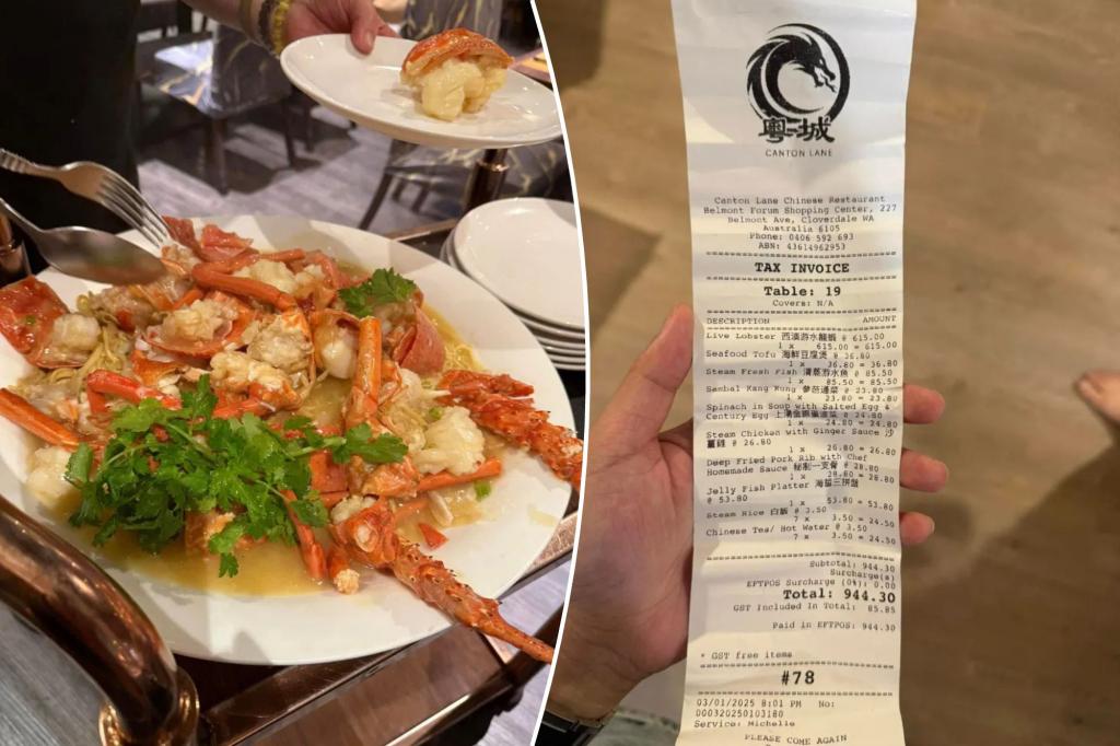 Woman fumes after Australian restaurant charges $380 for live lobster