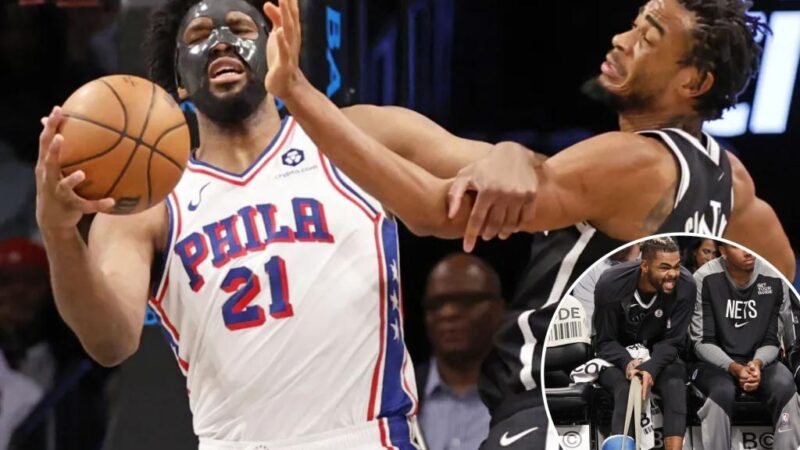 Nets hit new low as D’Angelo Russell exits with injury in loss to 76ers