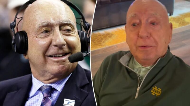 Dick Vitale supports Notre Dame at Orange Bowl after announcing he’s cancer free