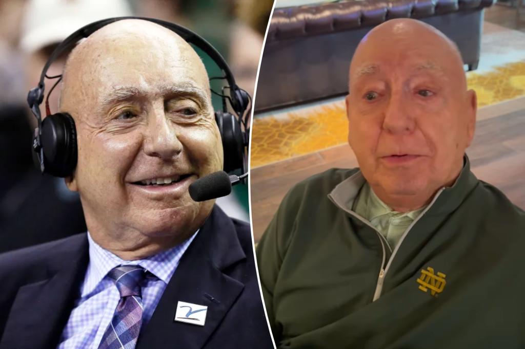 Dick Vitale supports Notre Dame at Orange Bowl after announcing he’s cancer free