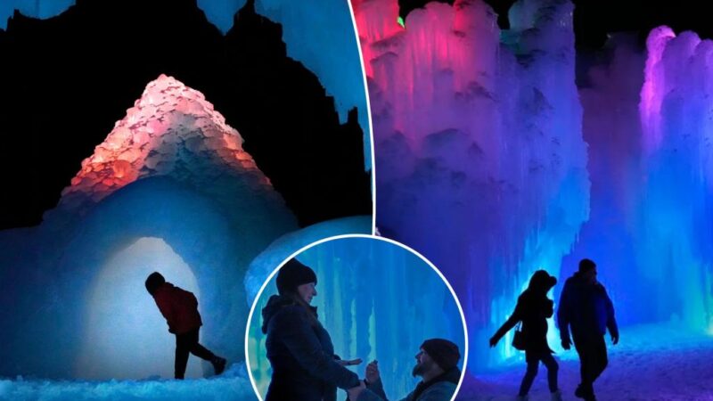 Dazzling Ice Castles draw tourists to New Hampshire, other states