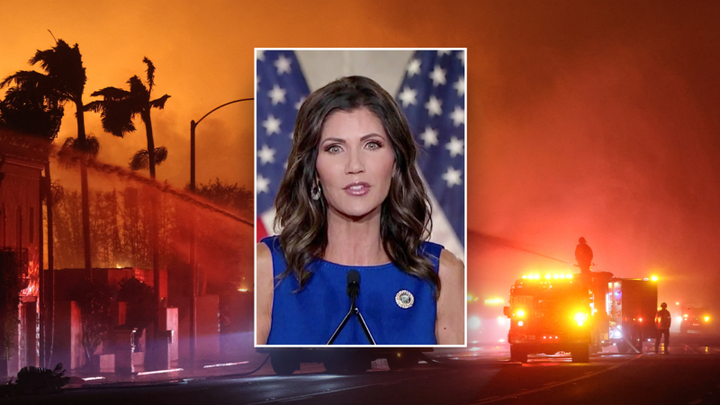 Massive fire union that remained neutral in election throws support behind Noem for DHS as Cali fires rage