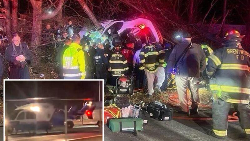 Suffolk County cop airlifted to hospital after suffering serious injuries in LIE crash