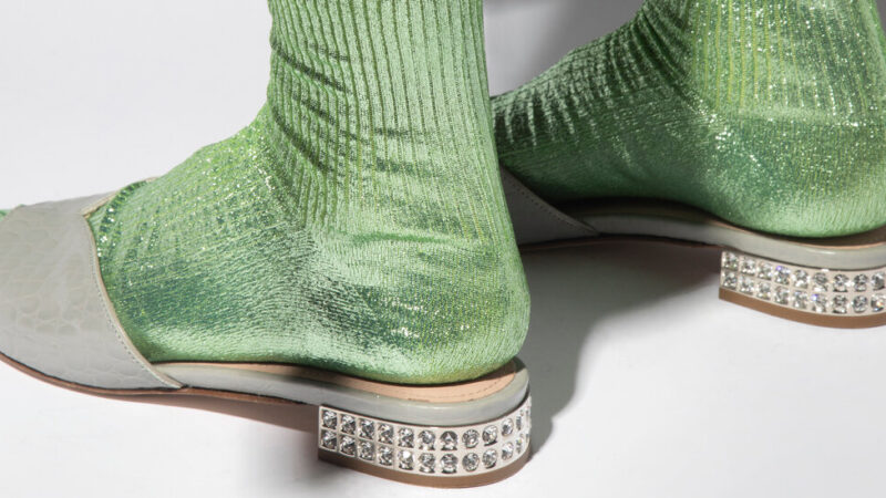 Maria La Rosa’s Foil Balloon-Like Socks Are a Simple Luxury for Fans