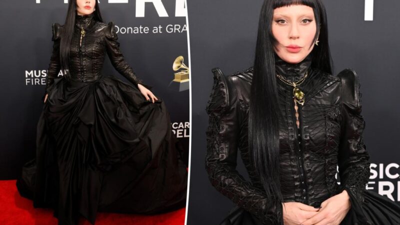 Lady Gaga channels ‘Disease’ music video glam on Grammys 2025 red carpet