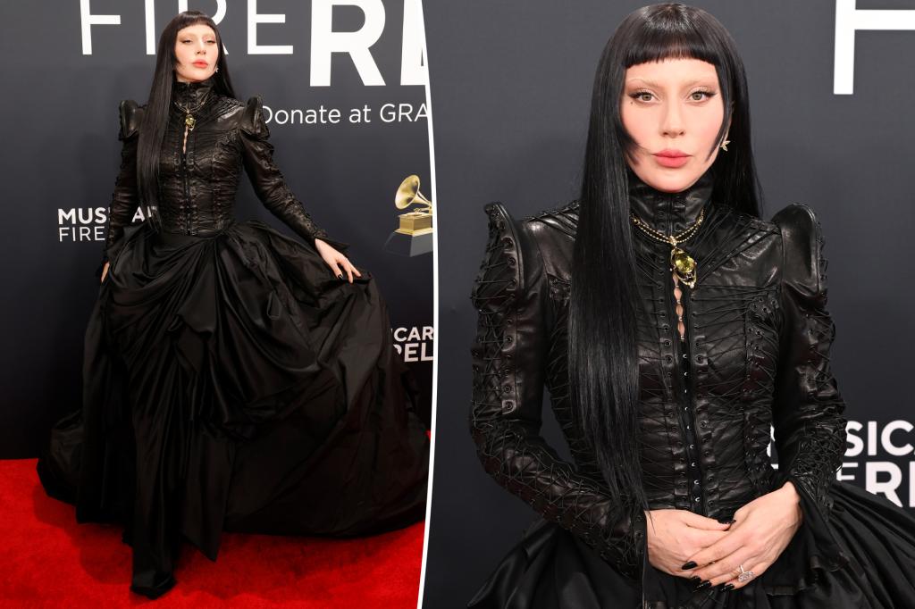 Lady Gaga channels ‘Disease’ music video glam on Grammys 2025 red carpet