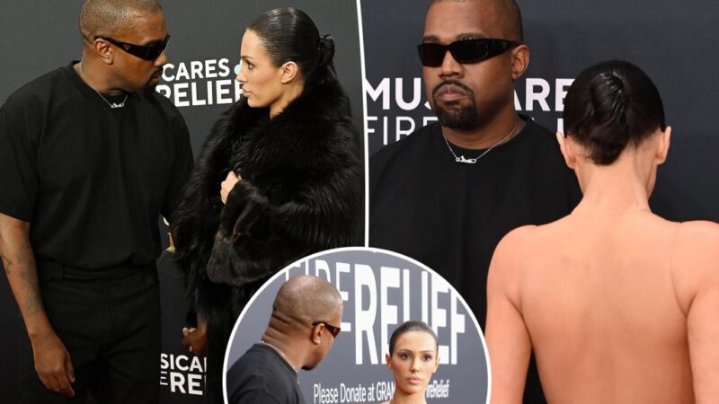 Lip reader decodes what Kanye West said to wife Bianca Censori during nude Grammys 2025 red carpet appearance