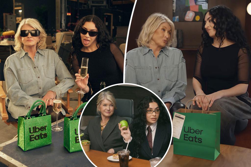 Martha Stewart, Charli XCX appear in Uber Eats Super Bowl 2025 ad