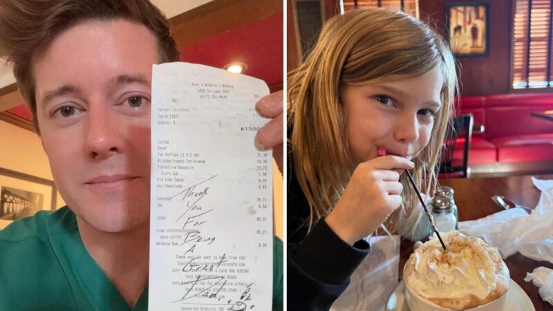 Man stunned when stranger at restaurant pays $85 breakfast bill