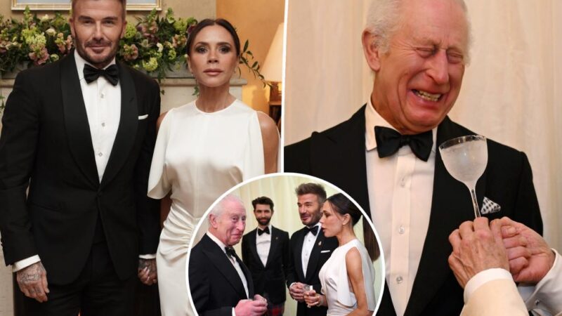 Cancer-stricken King Charles hangs with David and Victoria Beckham at glitzy food and fashion event organized by Stanely Tucci