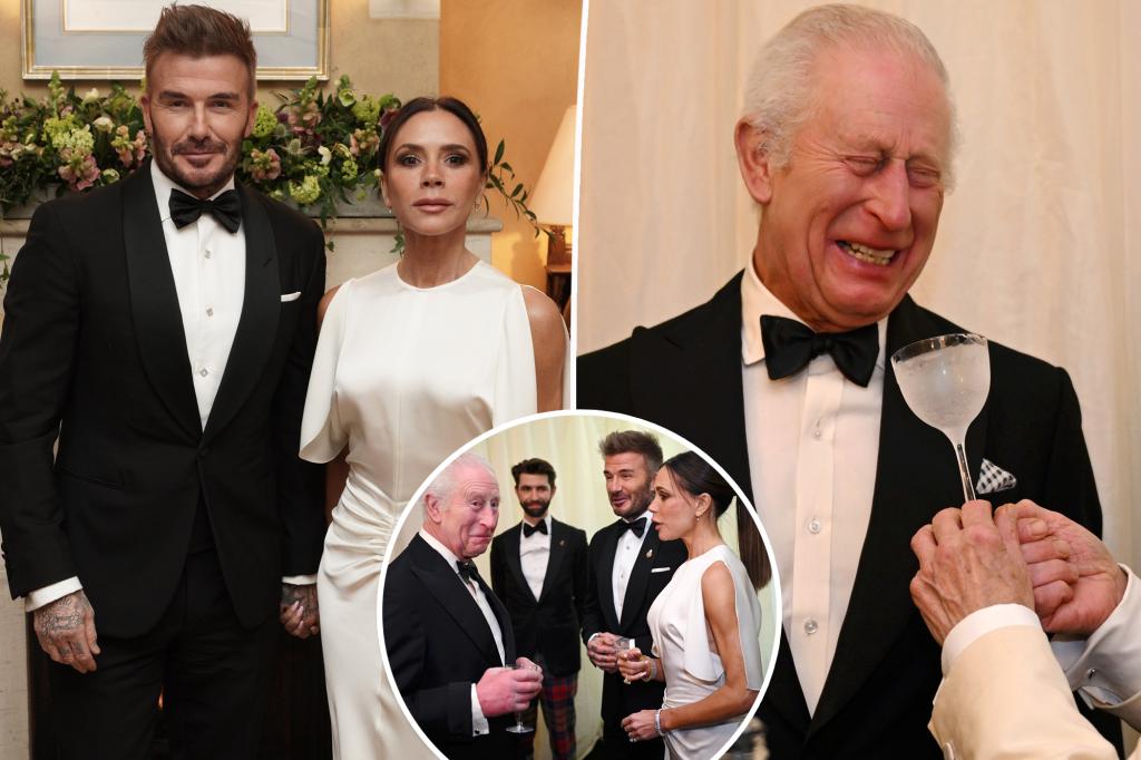 Cancer-stricken King Charles hangs with David and Victoria Beckham at glitzy food and fashion event organized by Stanely Tucci