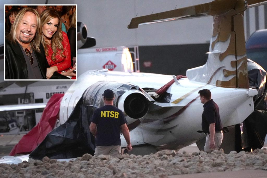 Video shows Vince Neil’s jet crashes into parked plane, killing a pilot and injuring rocker’s girlfriend