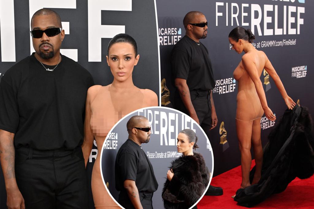 Kanye West and Bianca Censori ‘argued’ over nude Grammys 2025 stunt moments before hitting red carpet: report