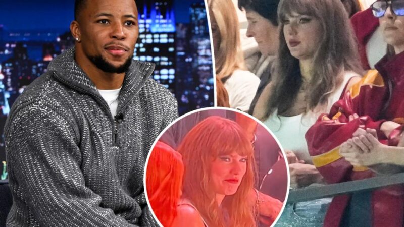 Eagles player Saquon Barkley defends Taylor Swift after she was booed at Super Bowl 2025