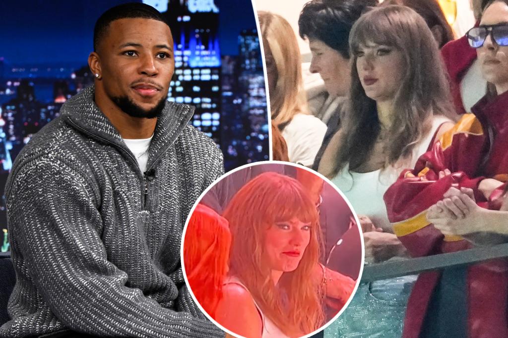 Eagles player Saquon Barkley defends Taylor Swift after she was booed at Super Bowl 2025