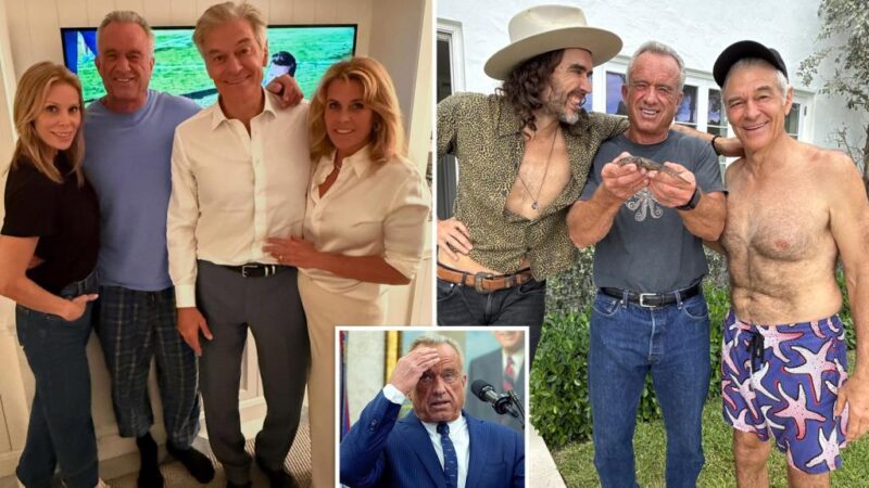 RFK posts wild pic with lizard, Russell Brand and Dr. Oz