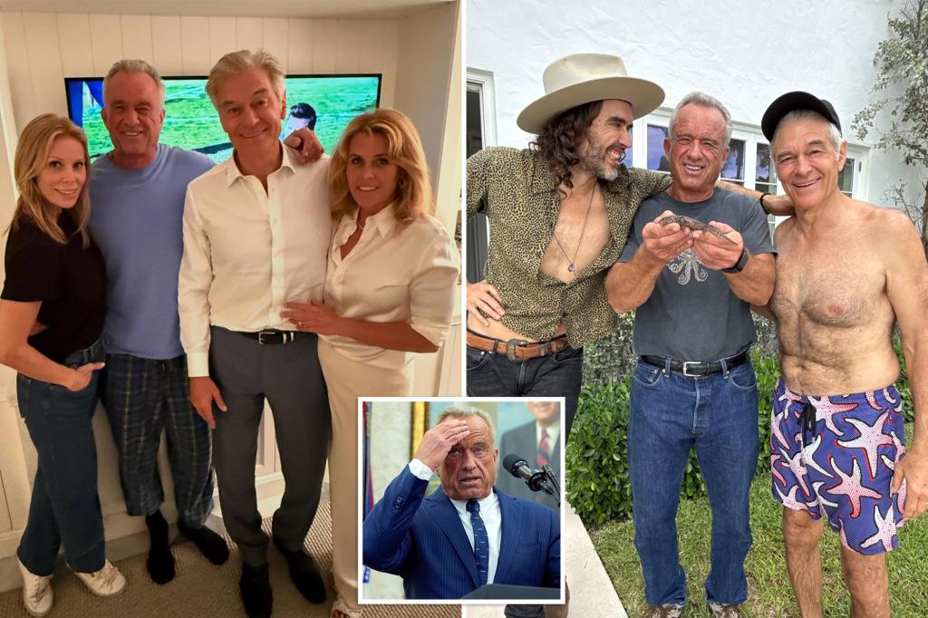 RFK posts wild pic with lizard, Russell Brand and Dr. Oz