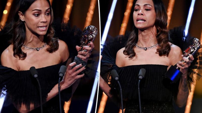 Zoe Saldaña pulled off camera during expletive BAFTAs 2025 speech