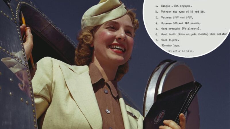 Shock over flight attendant ‘qualifications’ for women in 1954