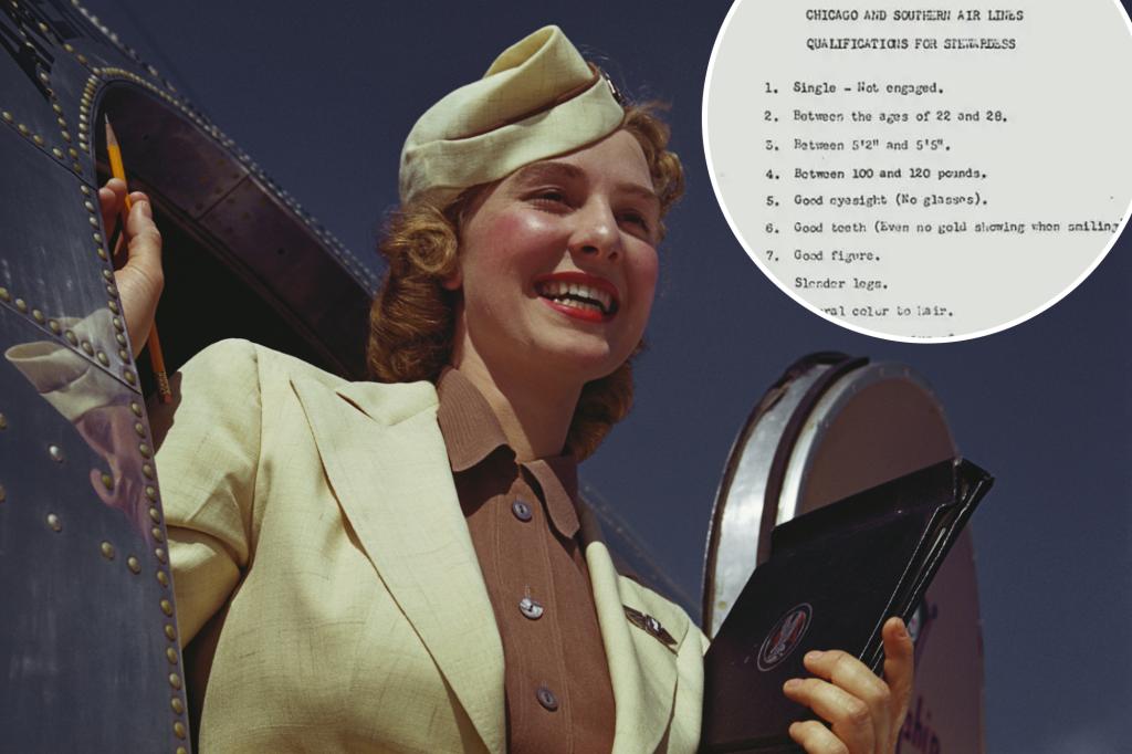 Shock over flight attendant ‘qualifications’ for women in 1954