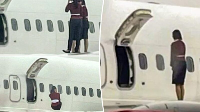 Cabin crew busted posing for photos on plane wing while waiting for takeoff: Airline announces investigation