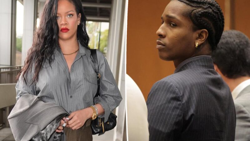 A$AP Rocky leaps into Rihanna’s arms after not guilty verdict