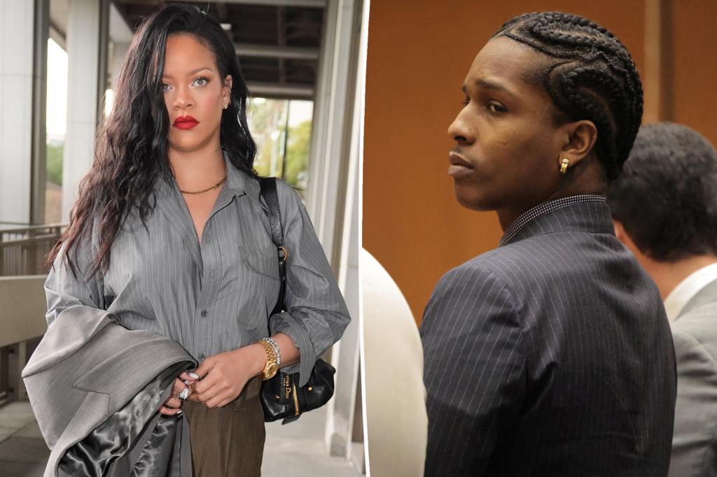 A$AP Rocky leaps into Rihanna’s arms after not guilty verdict