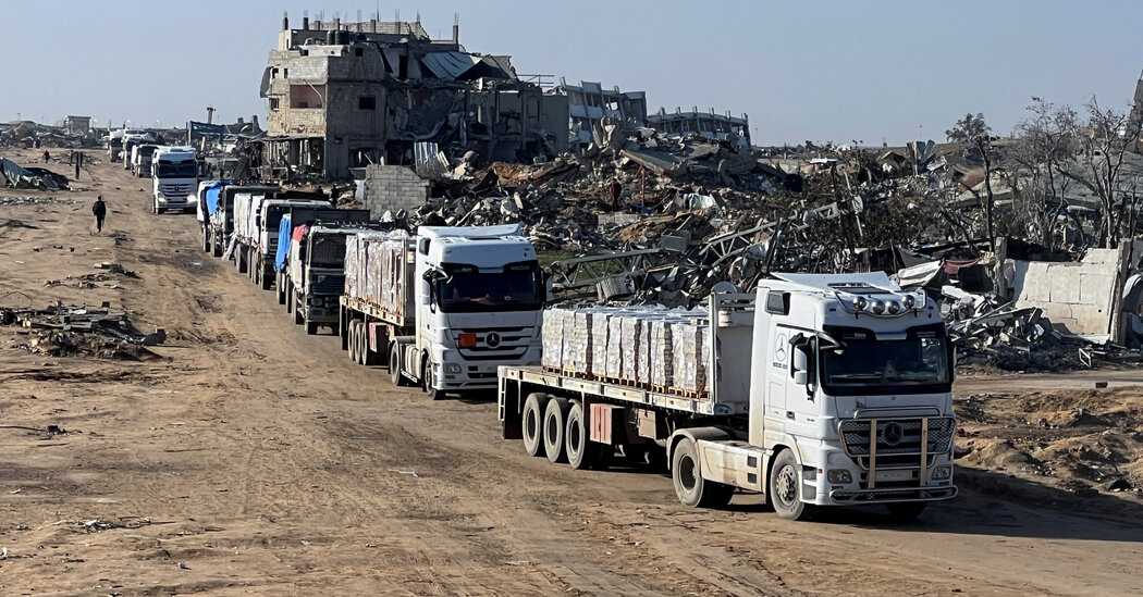 Aid agencies rush supplies into Gaza as fragile cease-fire holds for now.