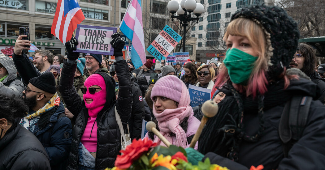 Amid Concern Over Trump Order, New Yorkers Rally to Support Trans Youth