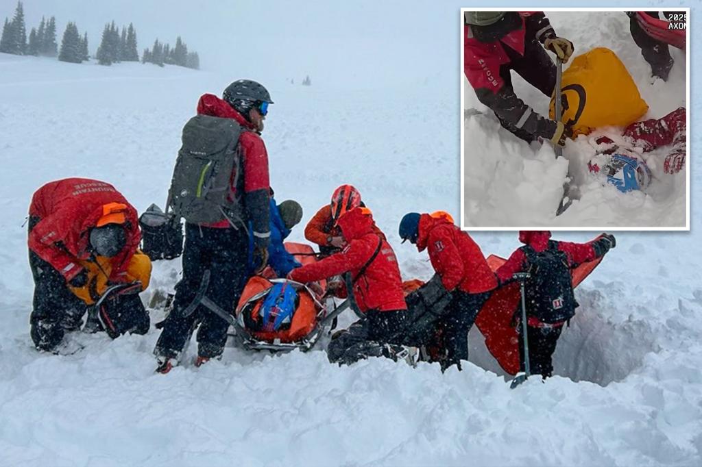 Avalanche victim rescued after being buried for more than an hour in Colorado