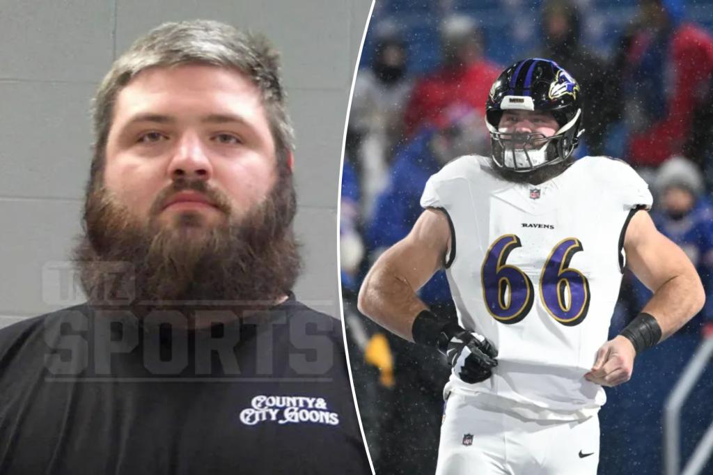 Baltimore Ravens lineman Ben Cleveland arrested for DUI