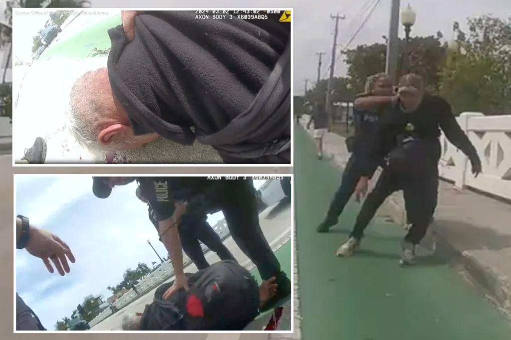 Bodycam footage shows moment Florida officers’ attempt to restrain suspect goes horribly wrong